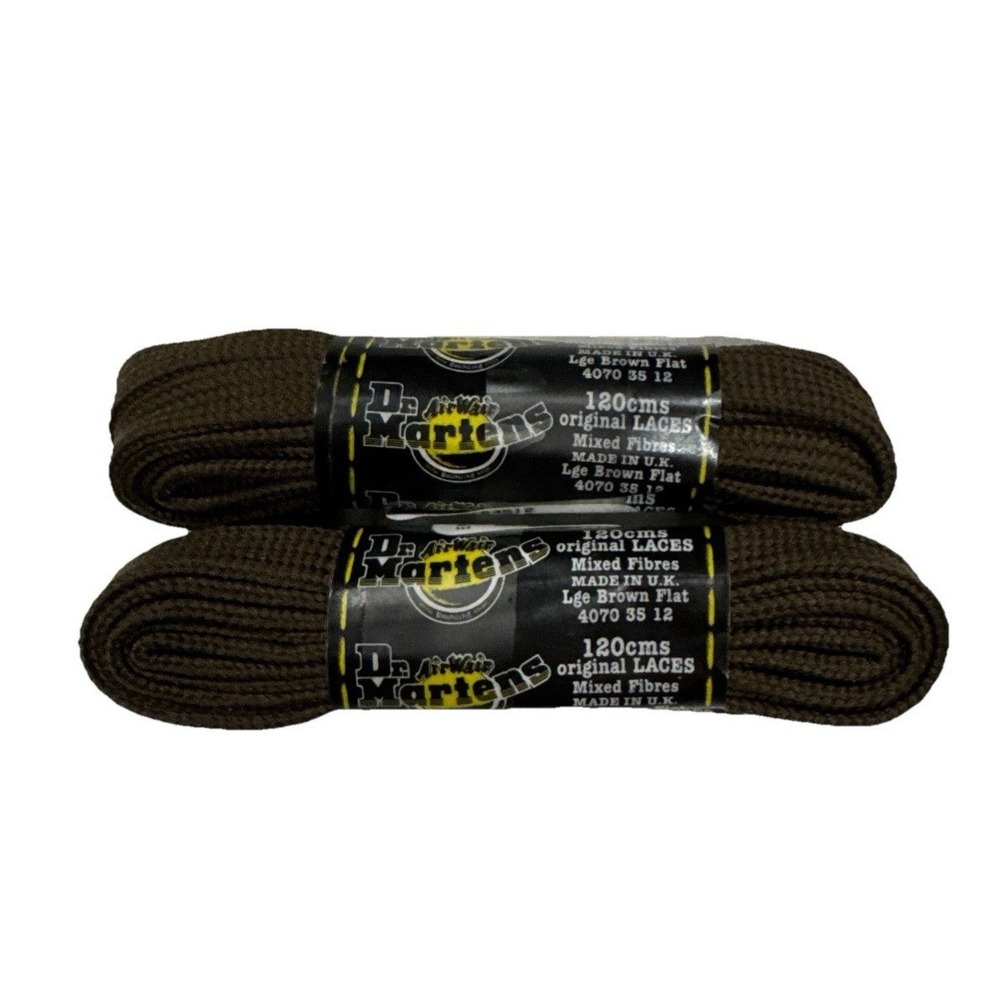 Doc Martens‎ Brown 120cm (47 in) Flat Boot Laces, Brand New, 2 Pair
